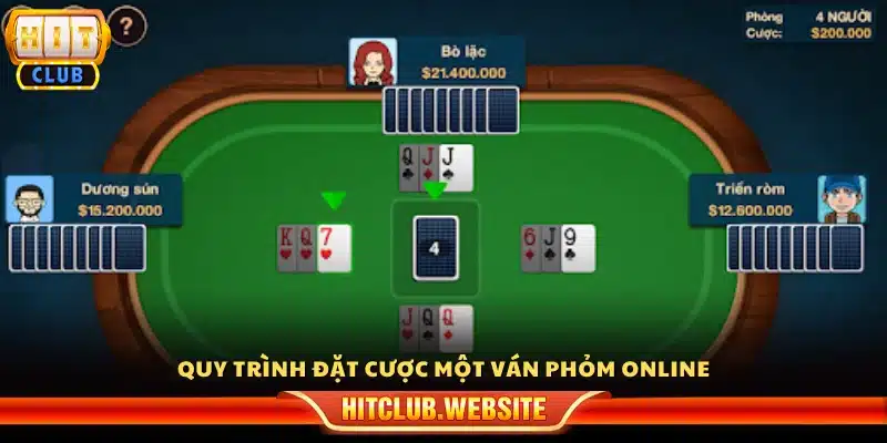 Hướng dẫn từng bước đặt cược trong một ván phỏm